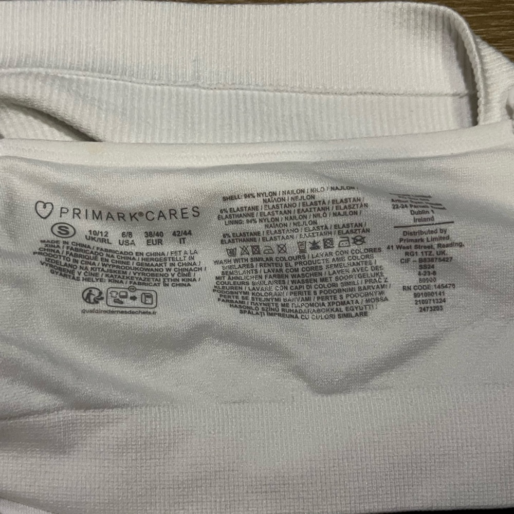 Primark White Ribbed Tank Top - Picture 3 of 3